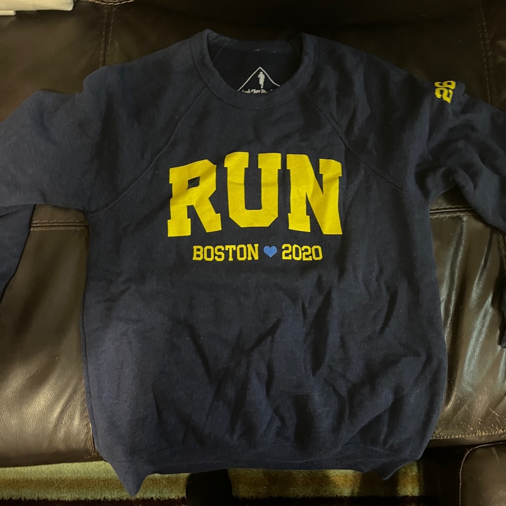 Sarah Marie design studio Boston marathon 2020 sweatshirt
